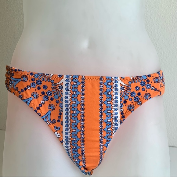 Cremieux Bikini Bottom,‎ Large, orange and blue paisley print, EUC, pairs great. - Picture 3 of 8